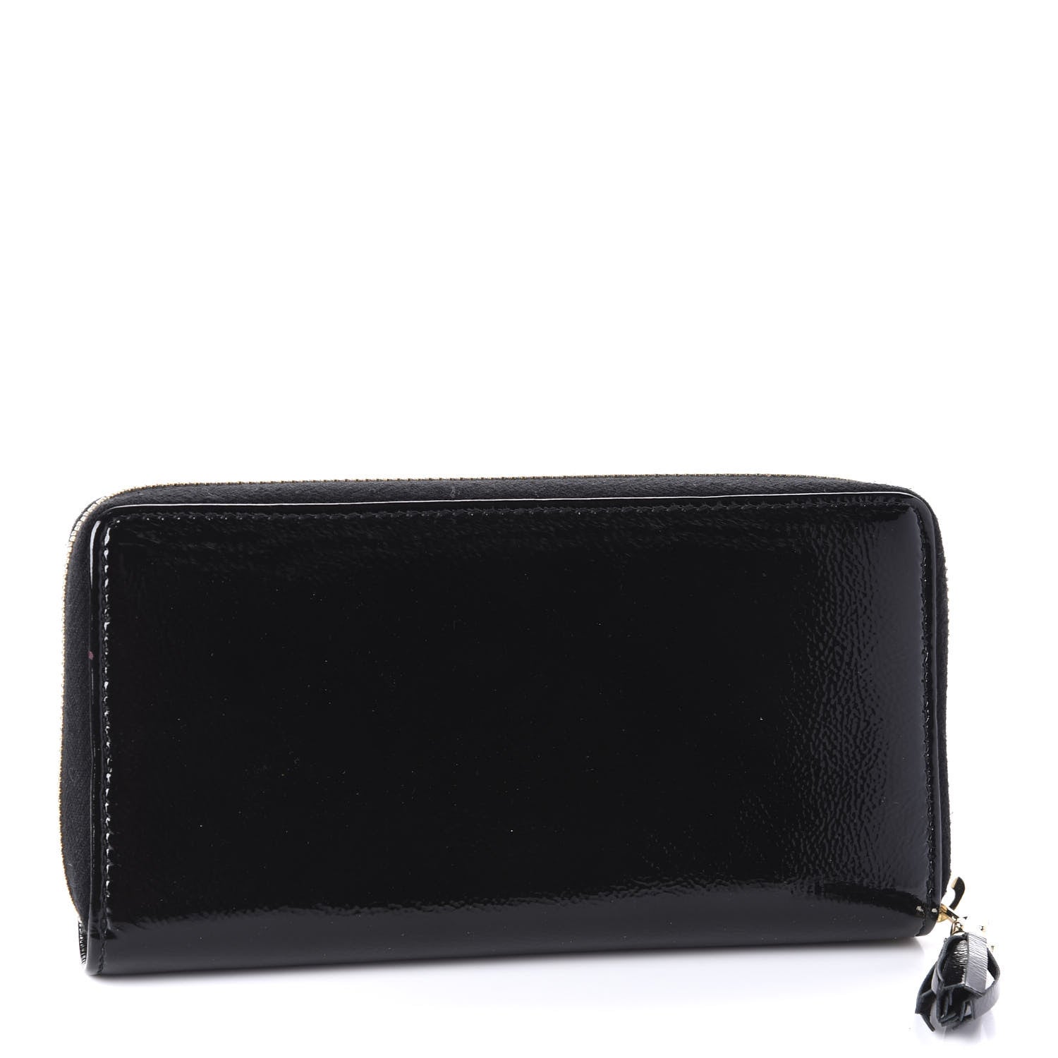Gucci Patent Calfskin Soho Zip Around Wallet Black 3 of 10