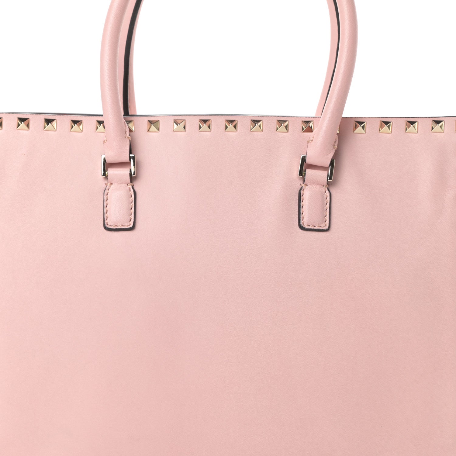 Valentino Garavani Vitello Small Rockstud Top Handle Tote Rose 10 of 14