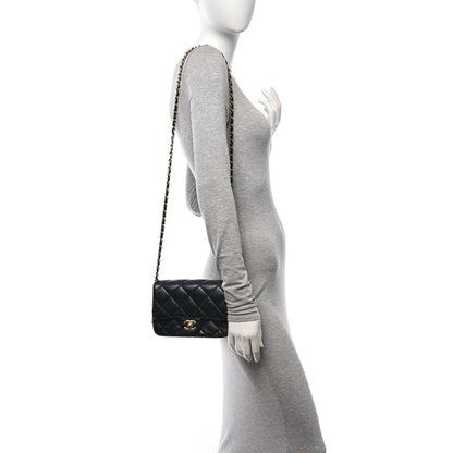 Chanel Lambskin Quilted CC Small Dynasty Flap Black 2 of 12