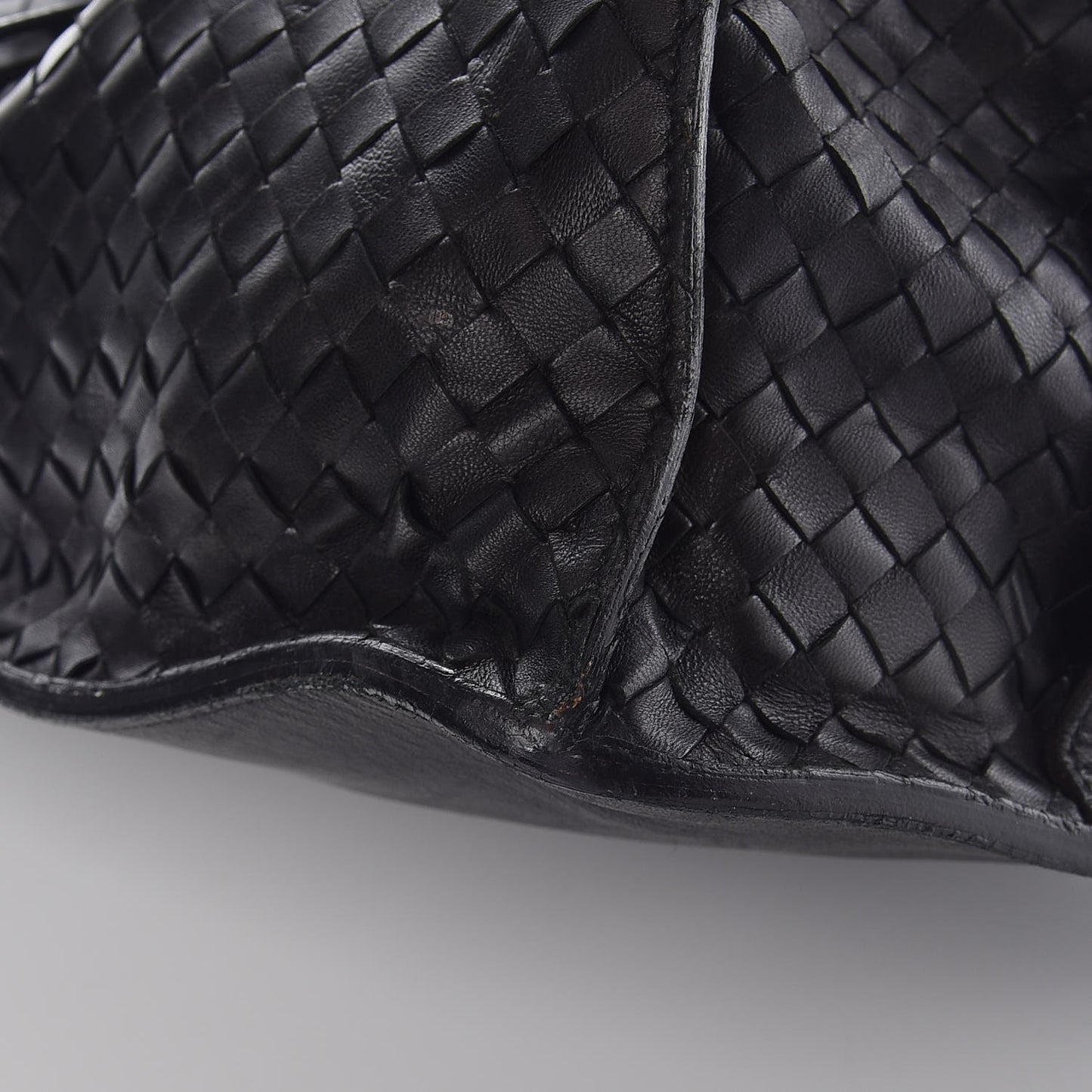 Nappa Intrecciato Shoulder Bag Black