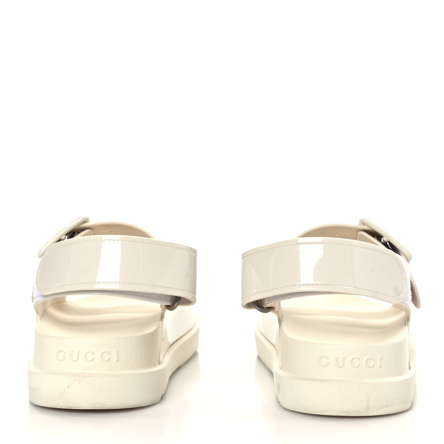 Gucci Rubber Mini Double G Womens Isla Dad Sandals 38 Dusty White 5 of 8