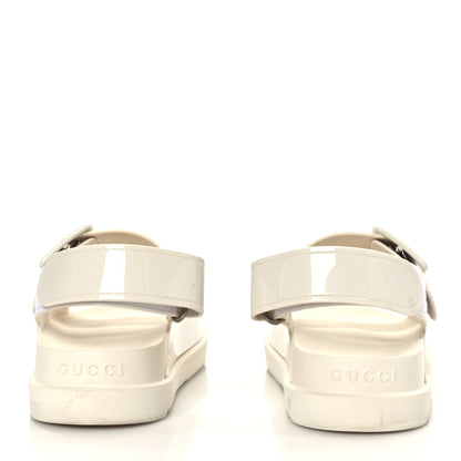 Gucci Rubber Mini Double G Womens Isla Dad Sandals 38 Dusty White 5 of 8