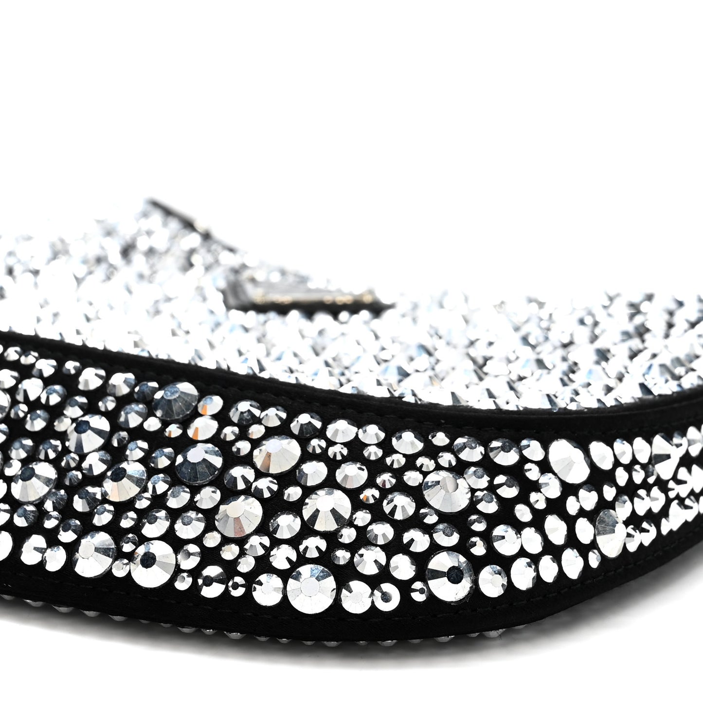 Satin Crystal Cleo Adjustable Strap Shoulder Bag Metal