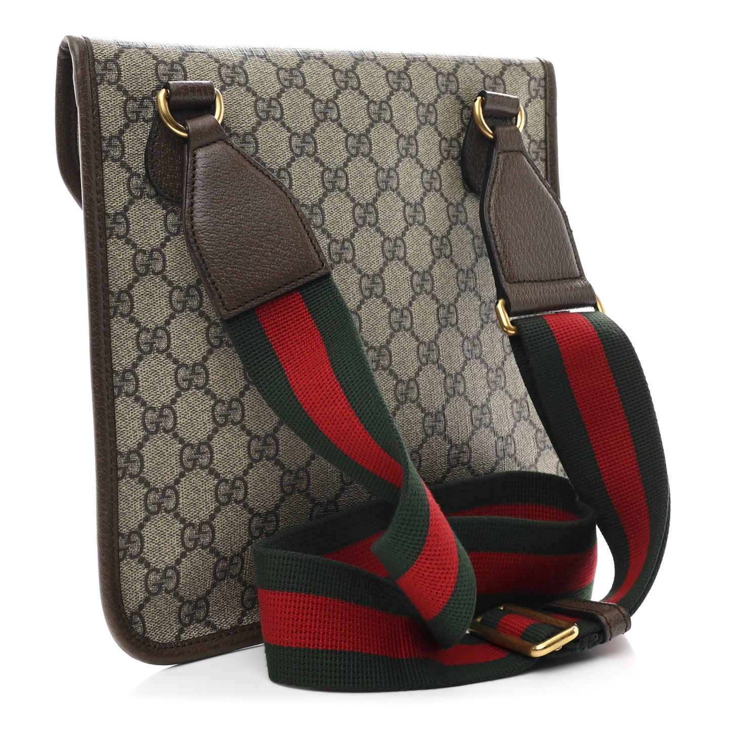 GG Supreme Monogram Web Medium Neo Vintage Flap Messenger Bag Beige New Acero