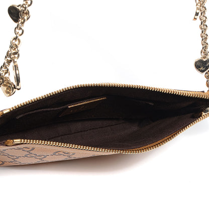 Gucci Metallic Guccissima Heart Chain Pochette Bronze 5 of 7