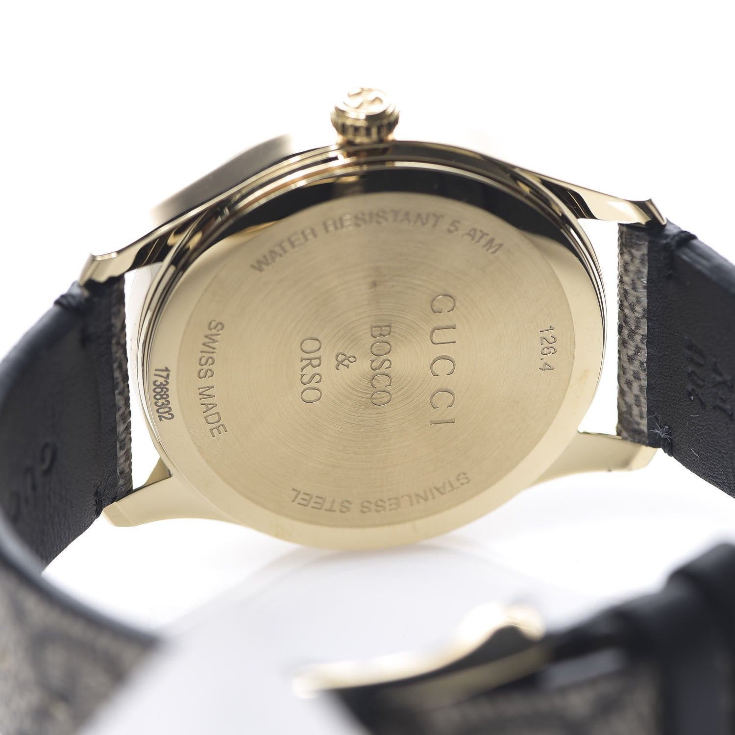 Gucci Stainless Steel Canvas 38mm G-Timeless GG Supreme Bosco Quartz Watch Brown 5 of 6