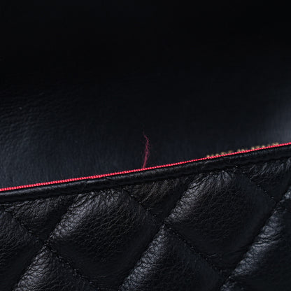 Chanel Calfskin Quilted Front Logo Enchained Clutch Black 5 of 5
