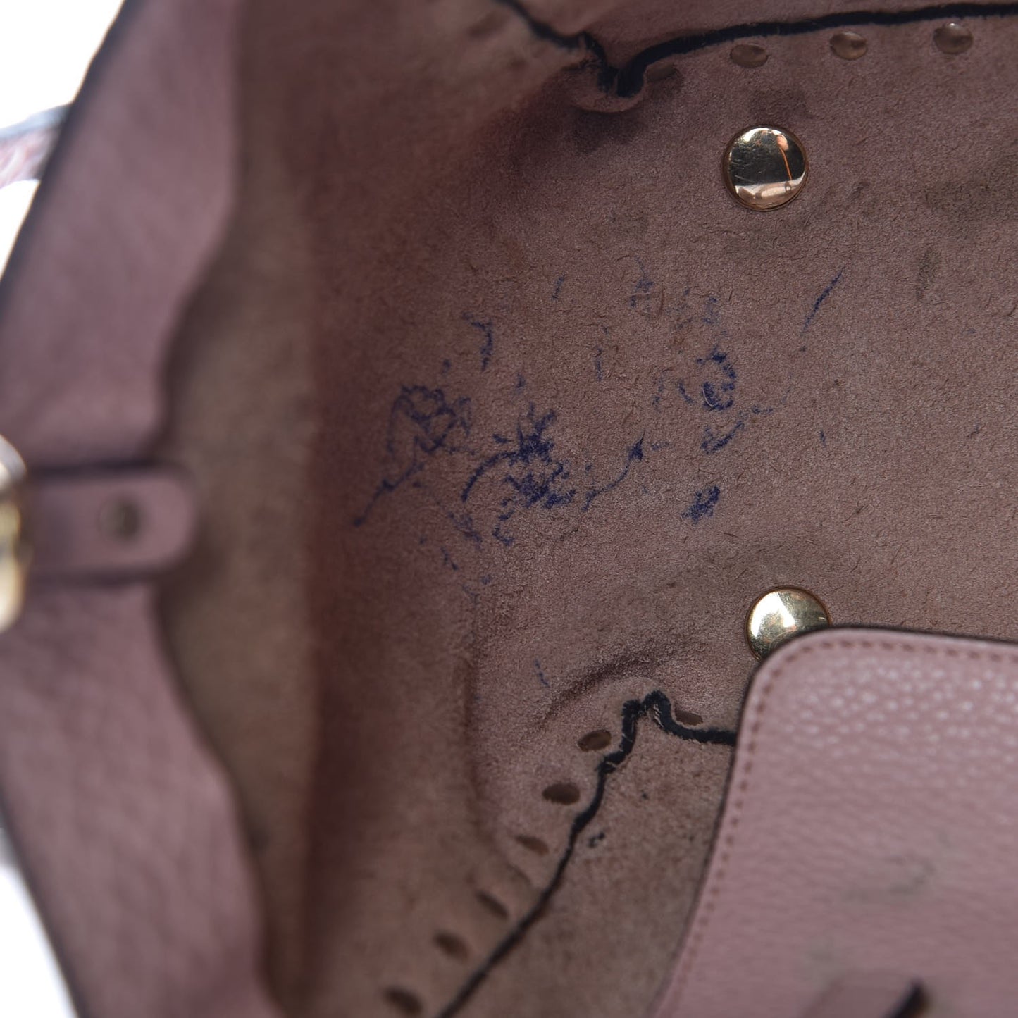 Grained Calfskin Small Rockstud Tote Water Rose
