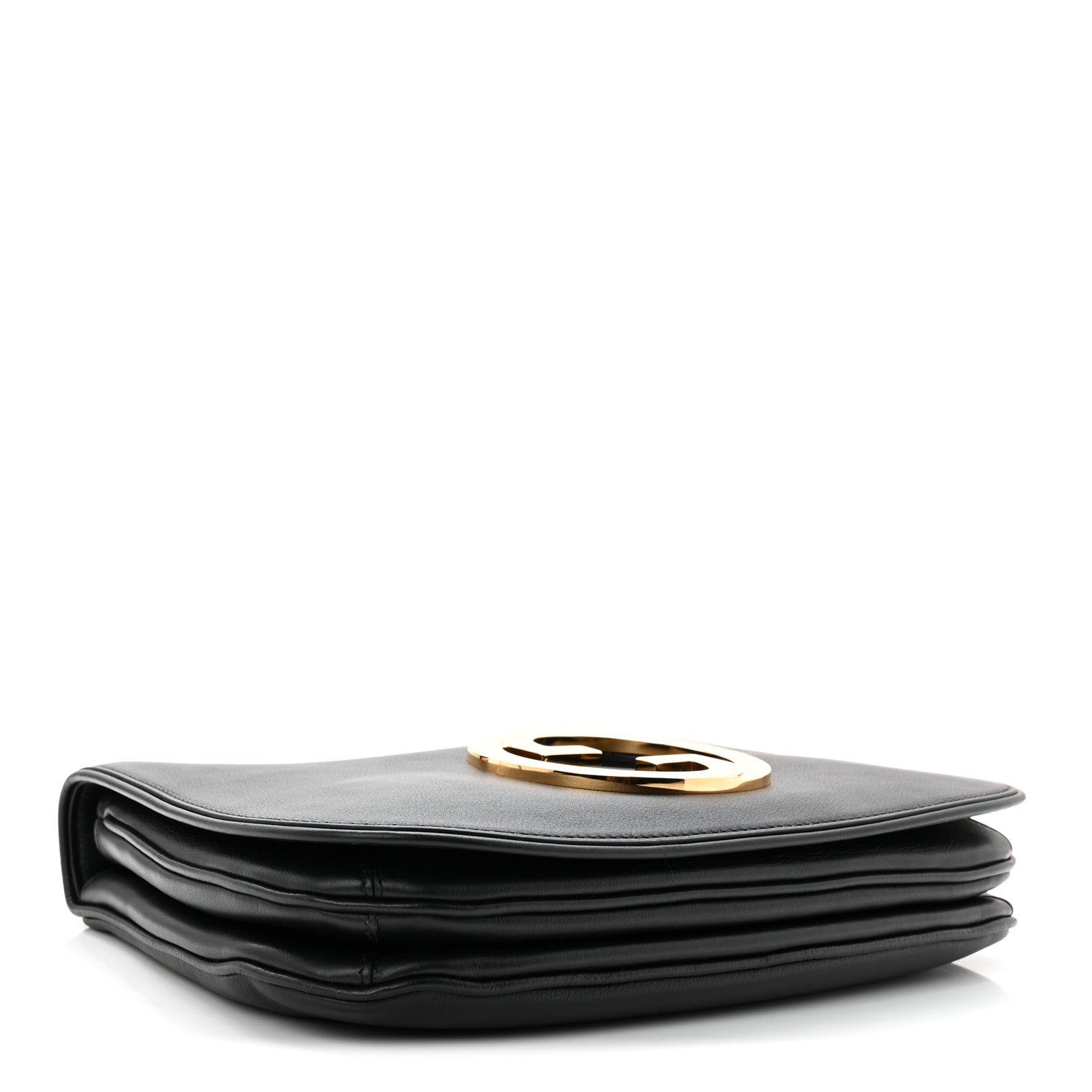 Gucci Roxy Calfskin Web Medium Blondie Top Handle Shoulder Flap Bag Black 4 of 10