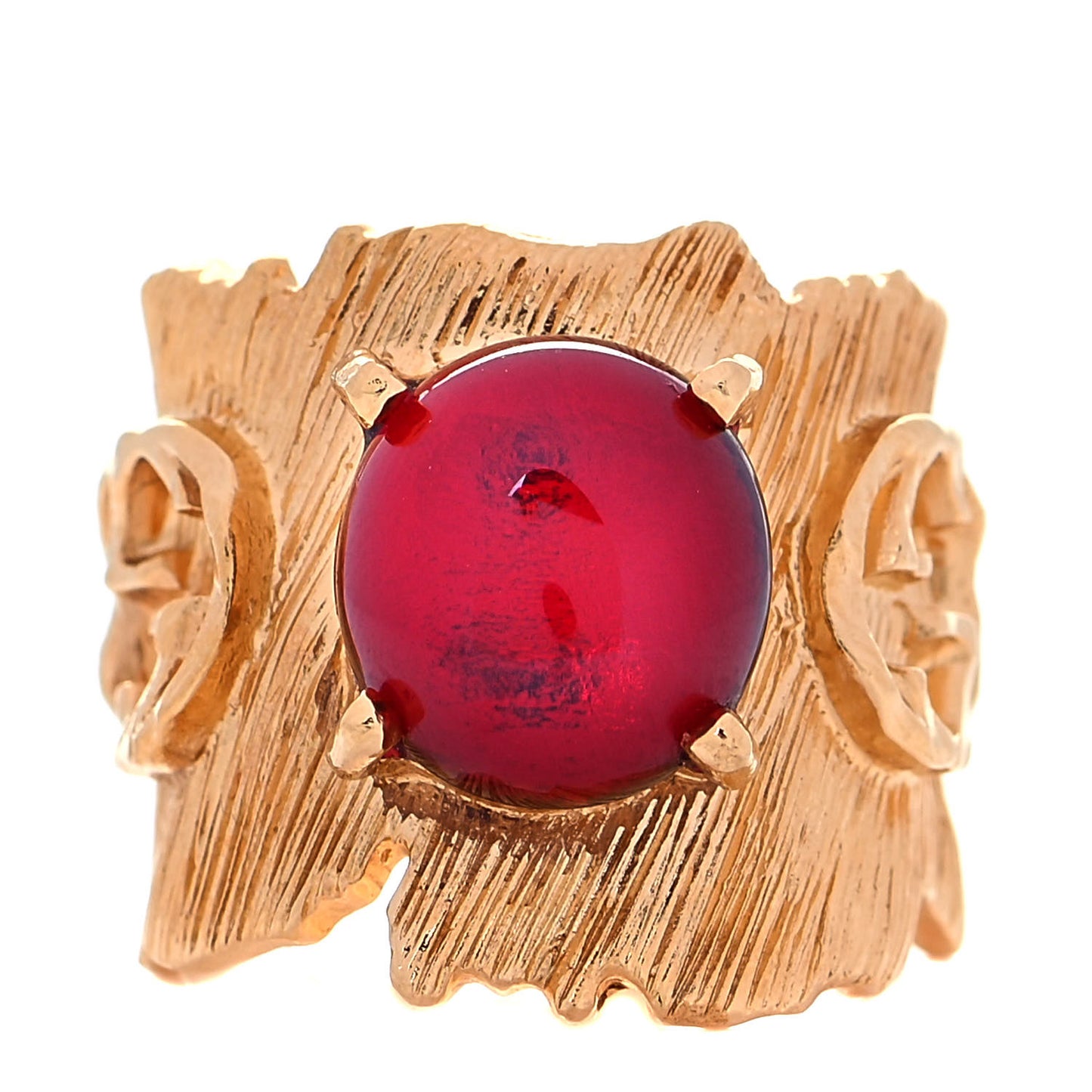 Metal Crystal GG Ring S Red