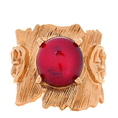Gucci Metal Crystal GG Ring S Red 1 of 4