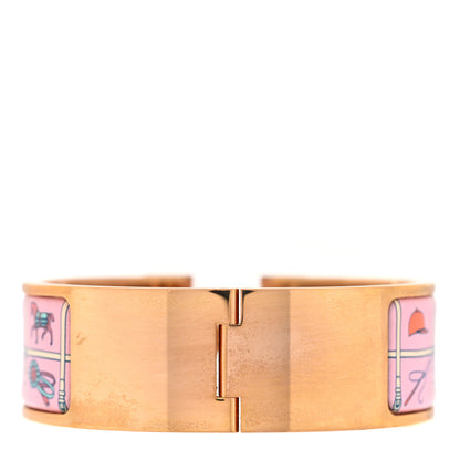 Hermes Enamel Printed Wide Couvertures et Tenues de Jour Clic Clac H Bracelet PM Color Patch 3 of 4