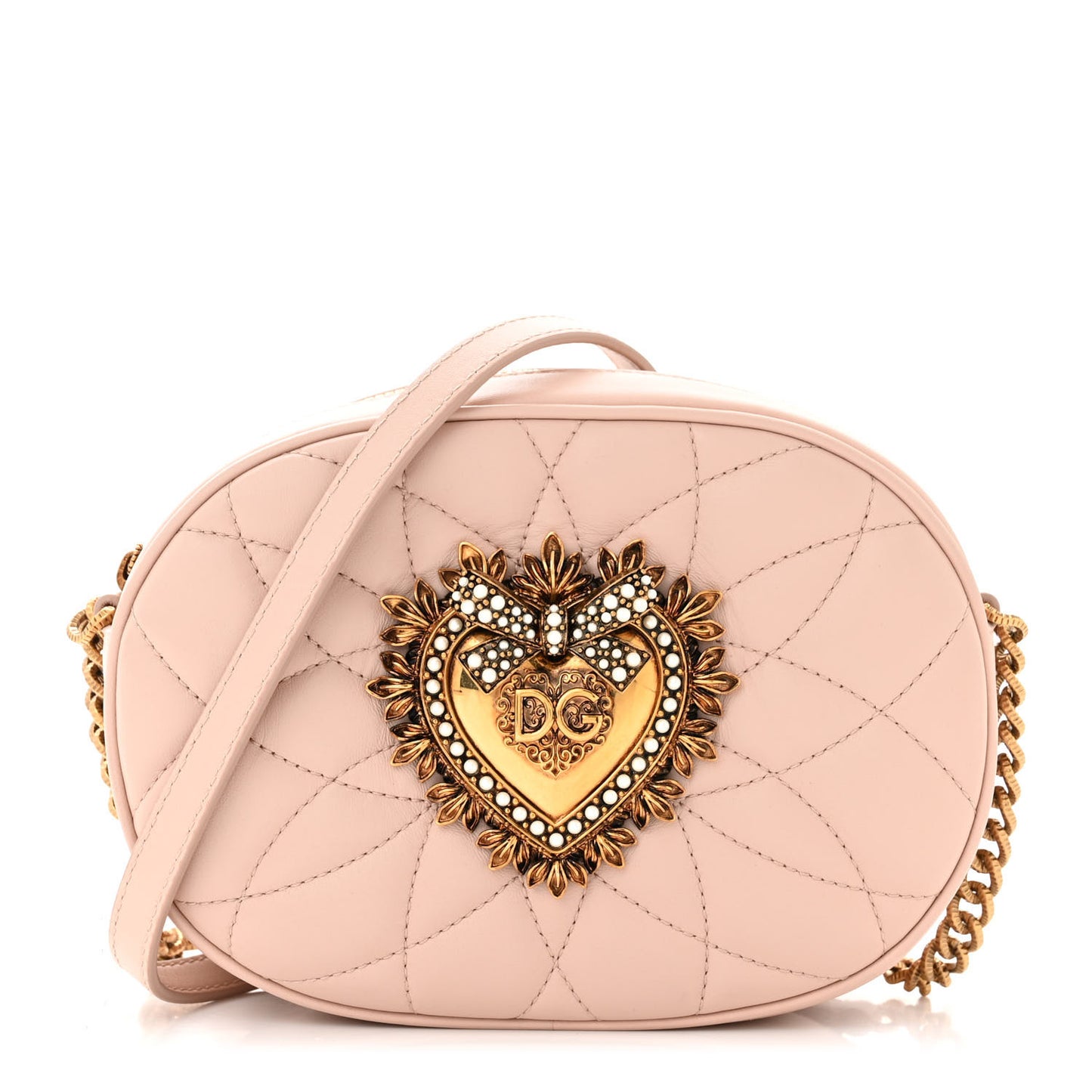 Smooth Calfskin Mini Devotion Camera Bag Cipria