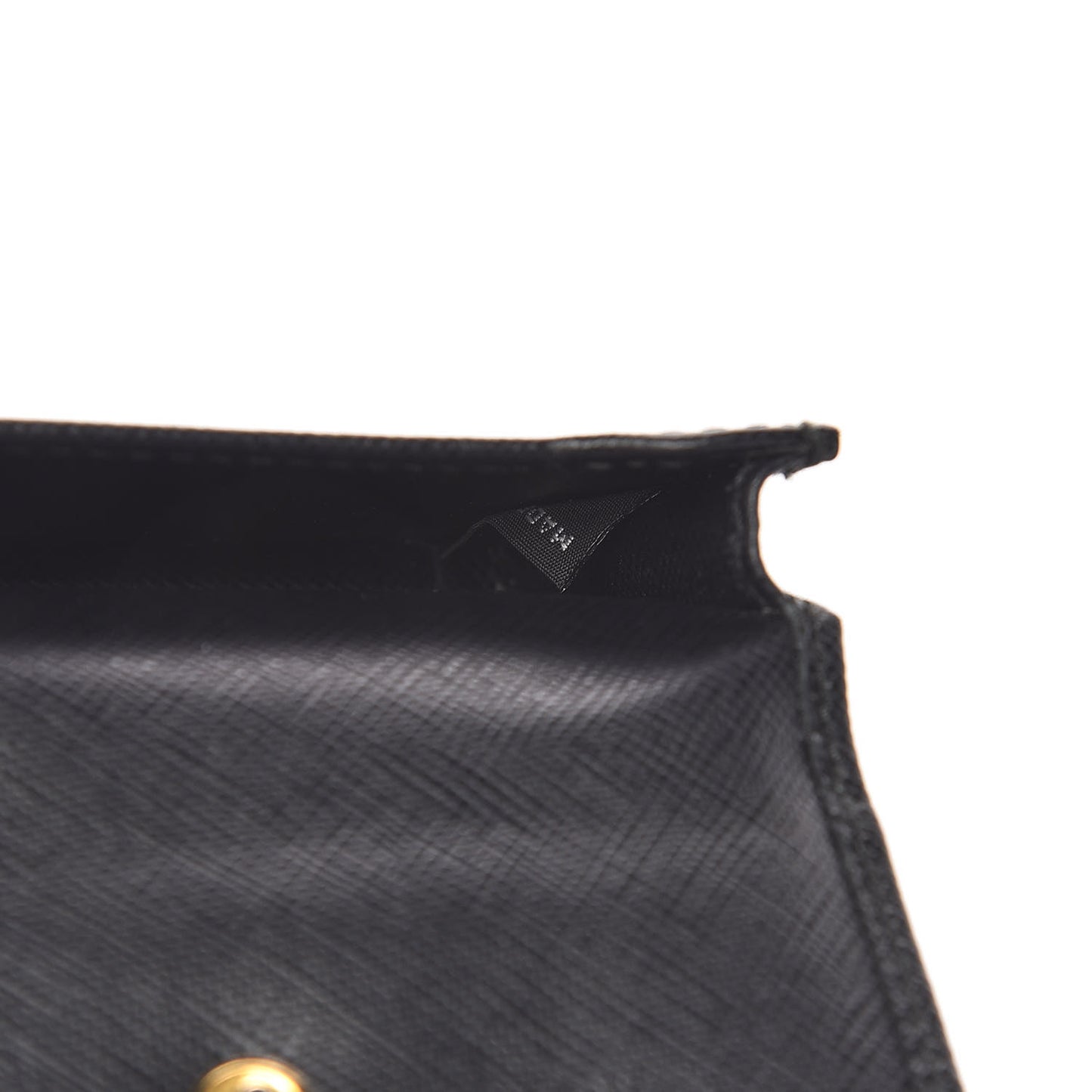 Saffiano Metal Flap Card Holder Black