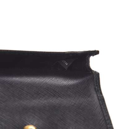 Prada Saffiano Metal Flap Card Holder Black 7 of 8