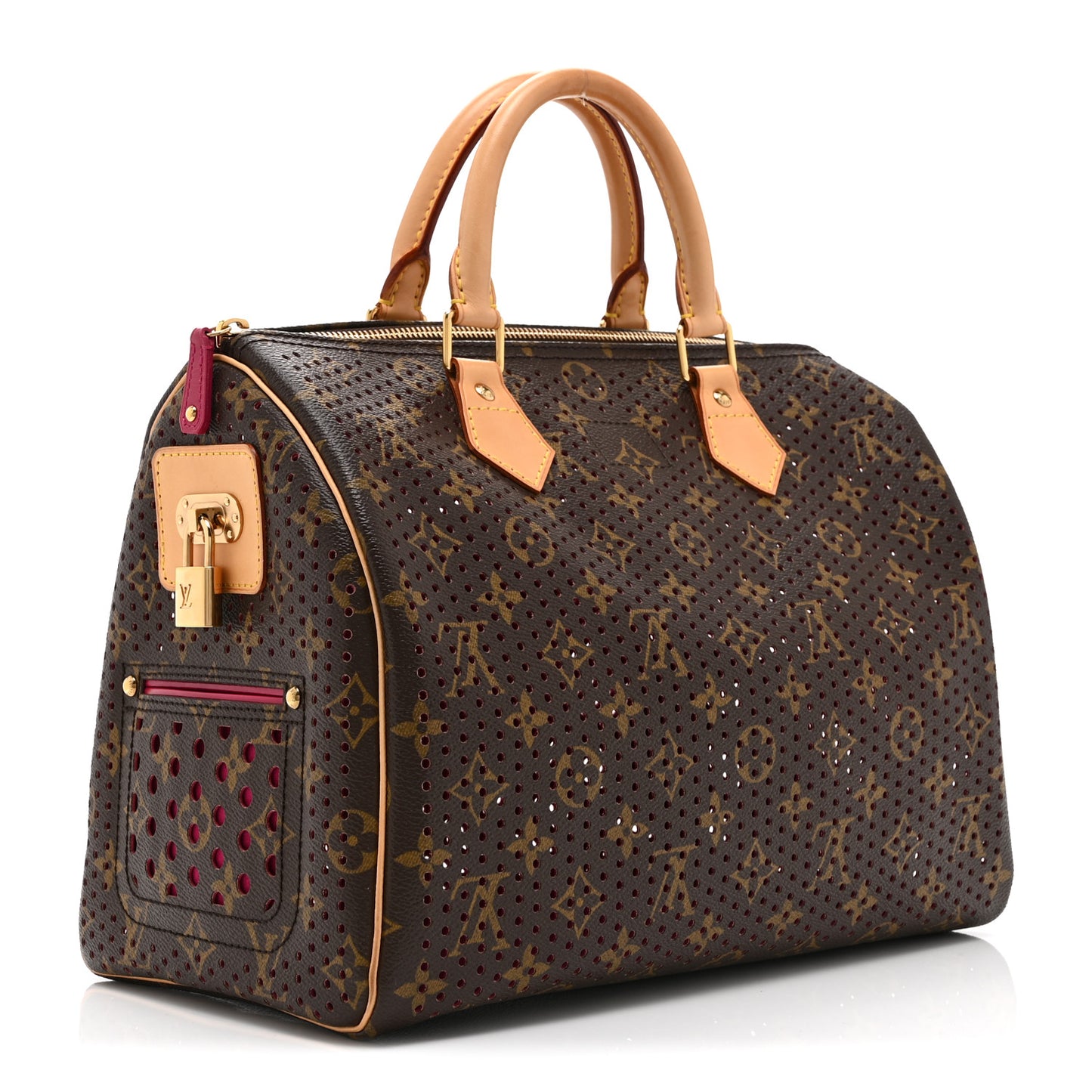 Monogram Perforated Speedy 30 Fuchsia