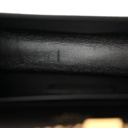 Saint Laurent Suede Embroidered Birds Monogram Chain Wallet Black 11 of 17