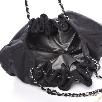 Chanel Jersey Melrose Cabas Black 7 of 10