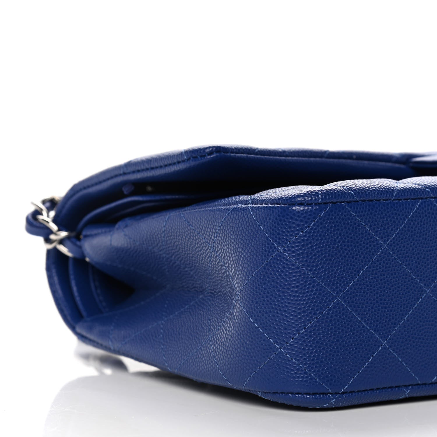 Chanel Caviar Quilted Medium Double Flap Blue 6 of 8
