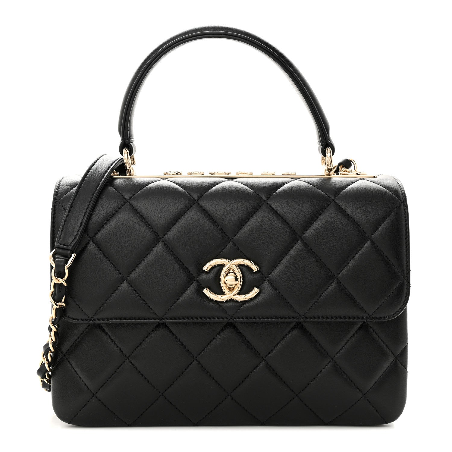 Chanel Lambskin Quilted Small Trendy CC Dual Handle Flap Bag Black 1 of 10