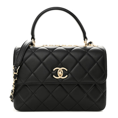 Chanel Lambskin Quilted Small Trendy CC Dual Handle Flap Bag Black 1 of 10