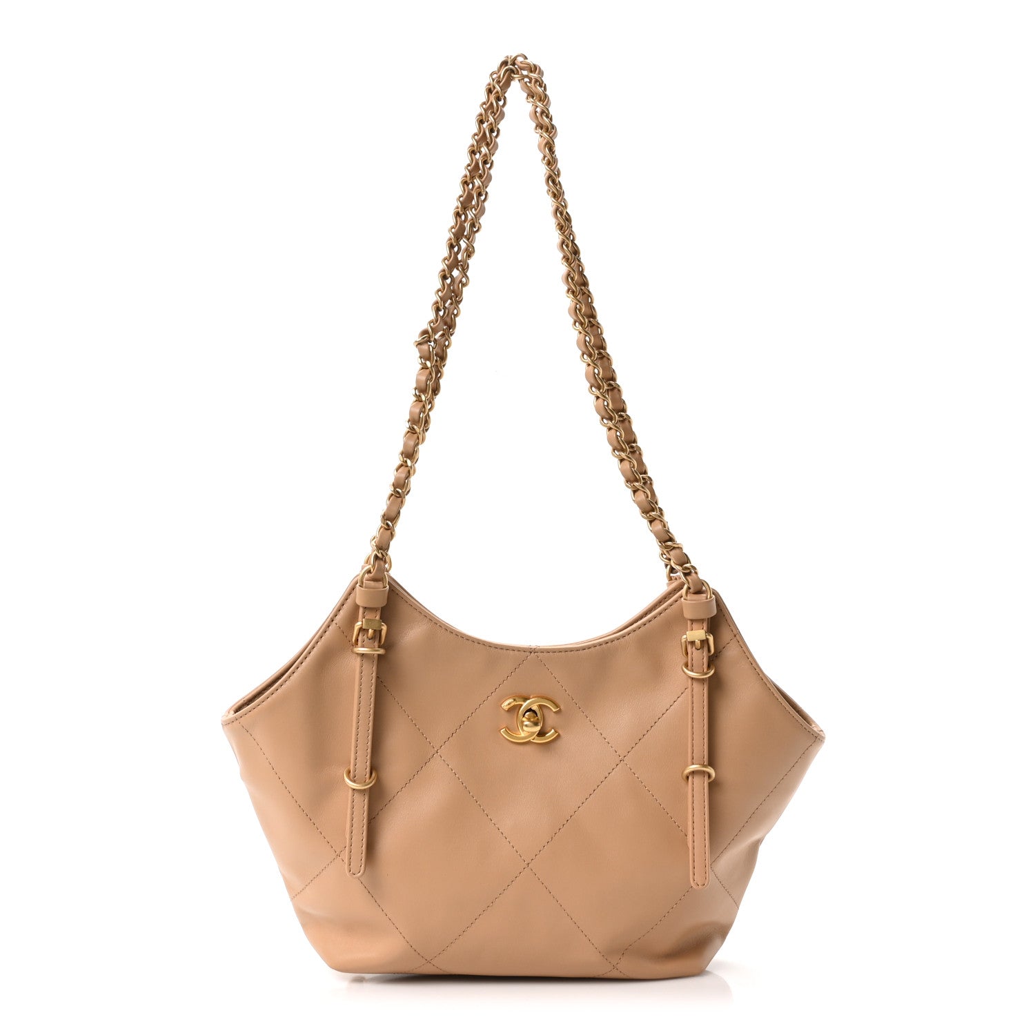 Chanel Calfskin Quilted Mini Coco Shopping Bag Brown 1 of 10