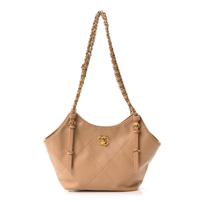 Chanel Calfskin Quilted Mini Coco Shopping Bag Brown 1 of 10