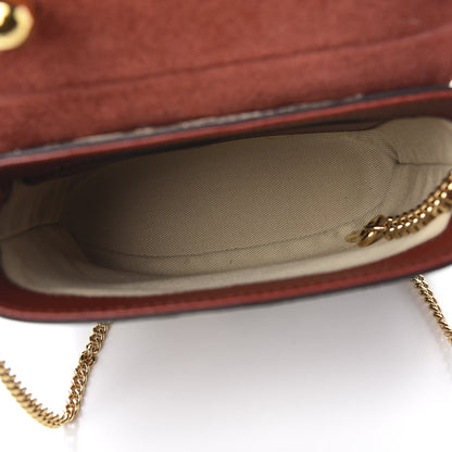 Chloe Calfskin Lizard Embossed Small Aby Lock Sepia Brown 4 of 8