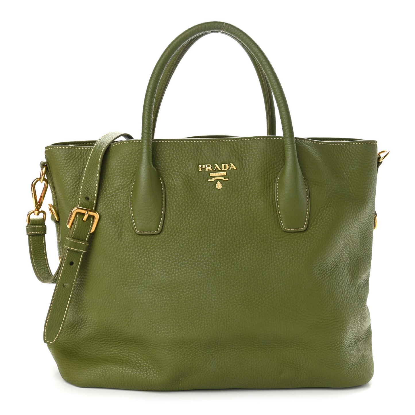 Vitello Daino Shopping Tote Green
