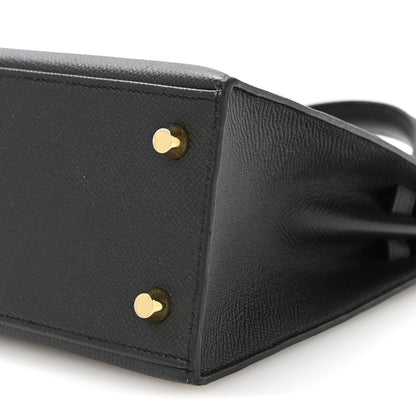 Hermes Epsom Kelly Sellier 25 Black 10 of 11