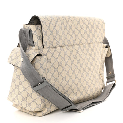 Gucci GG Plus Monogram Messenger Diaper Bag Ecru Grigio 4 of 11