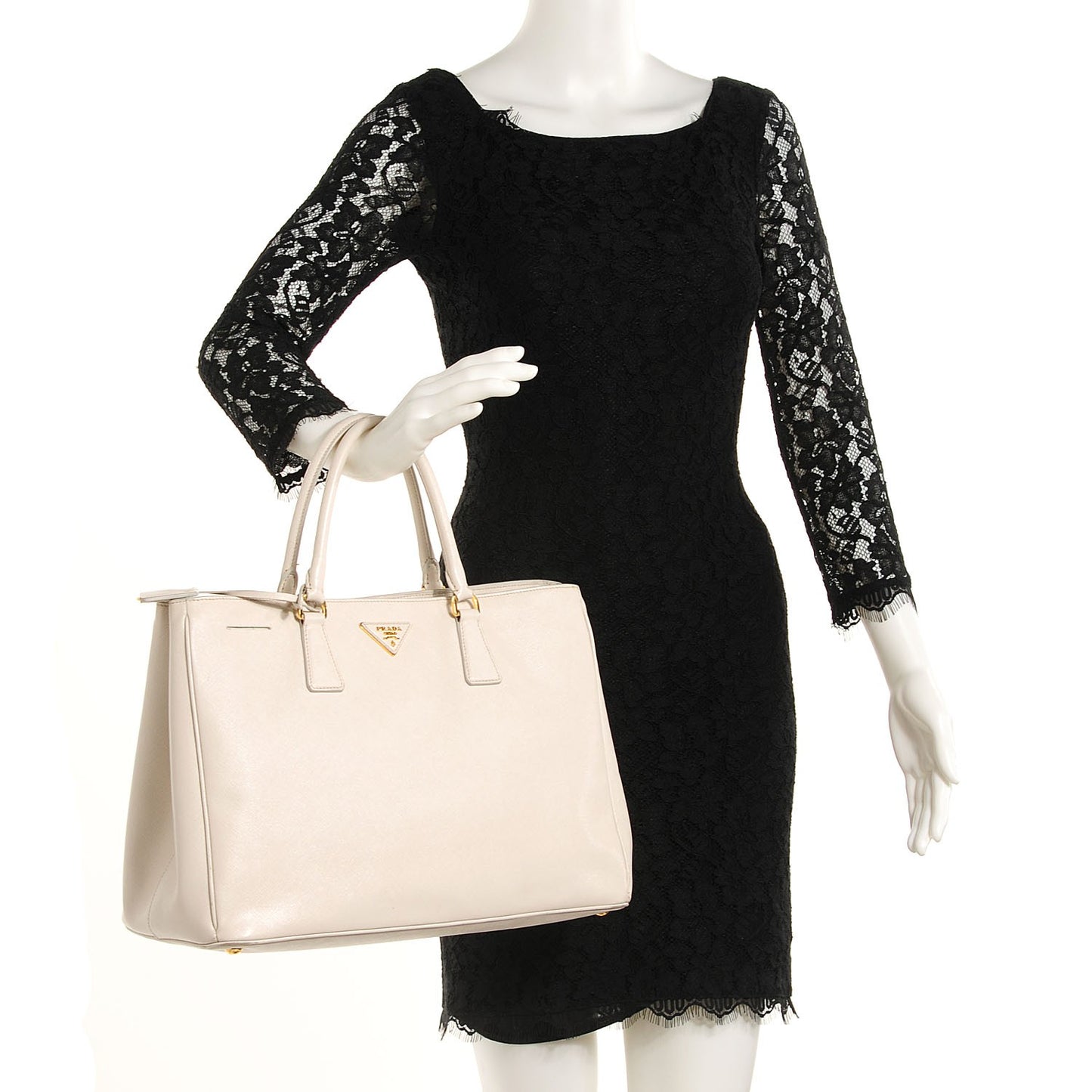 Saffiano Lux Large Tote Talco