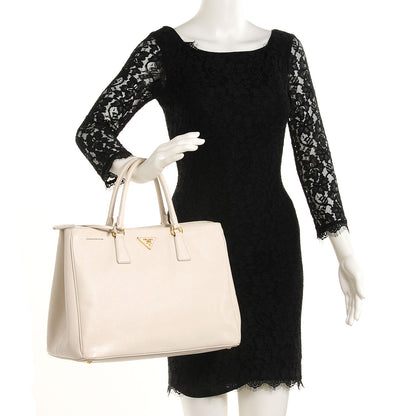 Prada Saffiano Lux Large Tote Talco 2 of 10