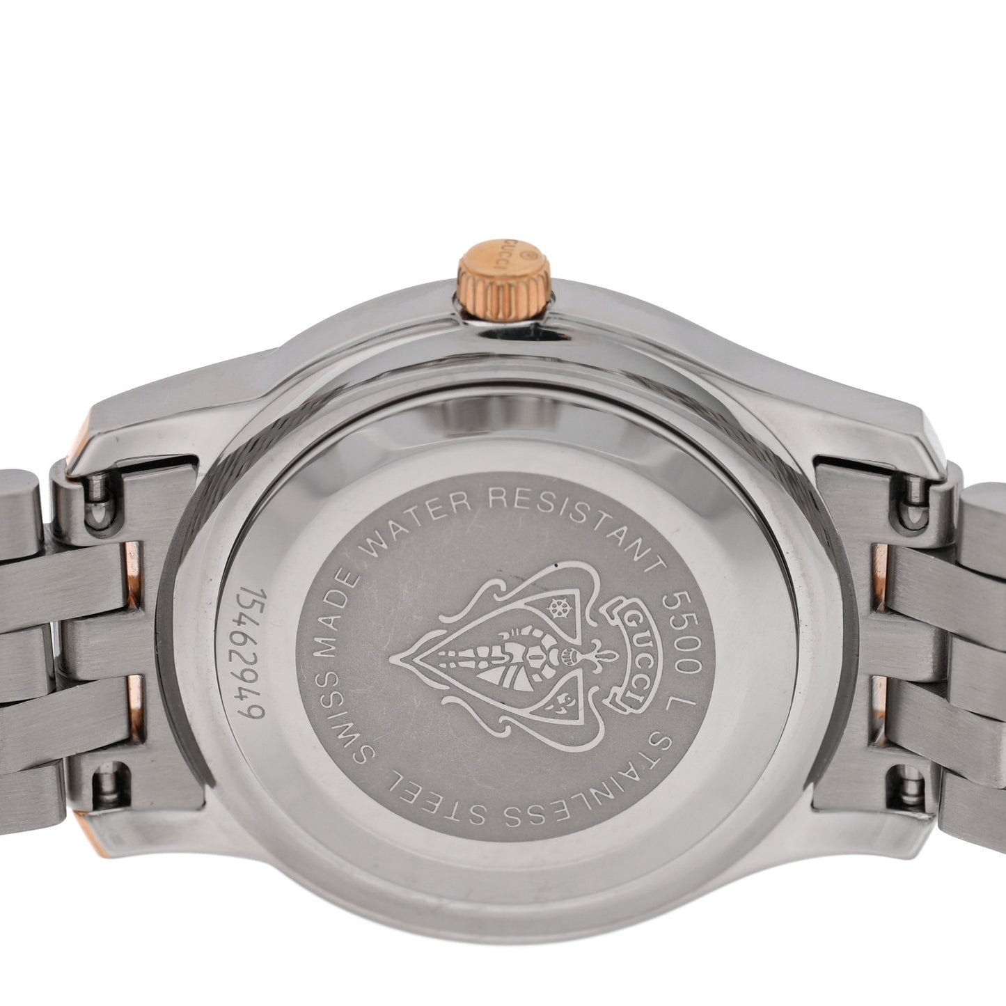 Stainless Steel Diamond Pink Mother of Pearl 27mm 5500L Two Tone Quartz Watch