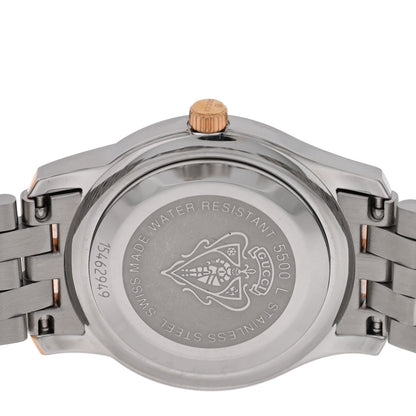 Gucci Stainless Steel Diamond Pink Mother of Pearl 27mm 5500L Two Tone Quartz Watch 4 of 4