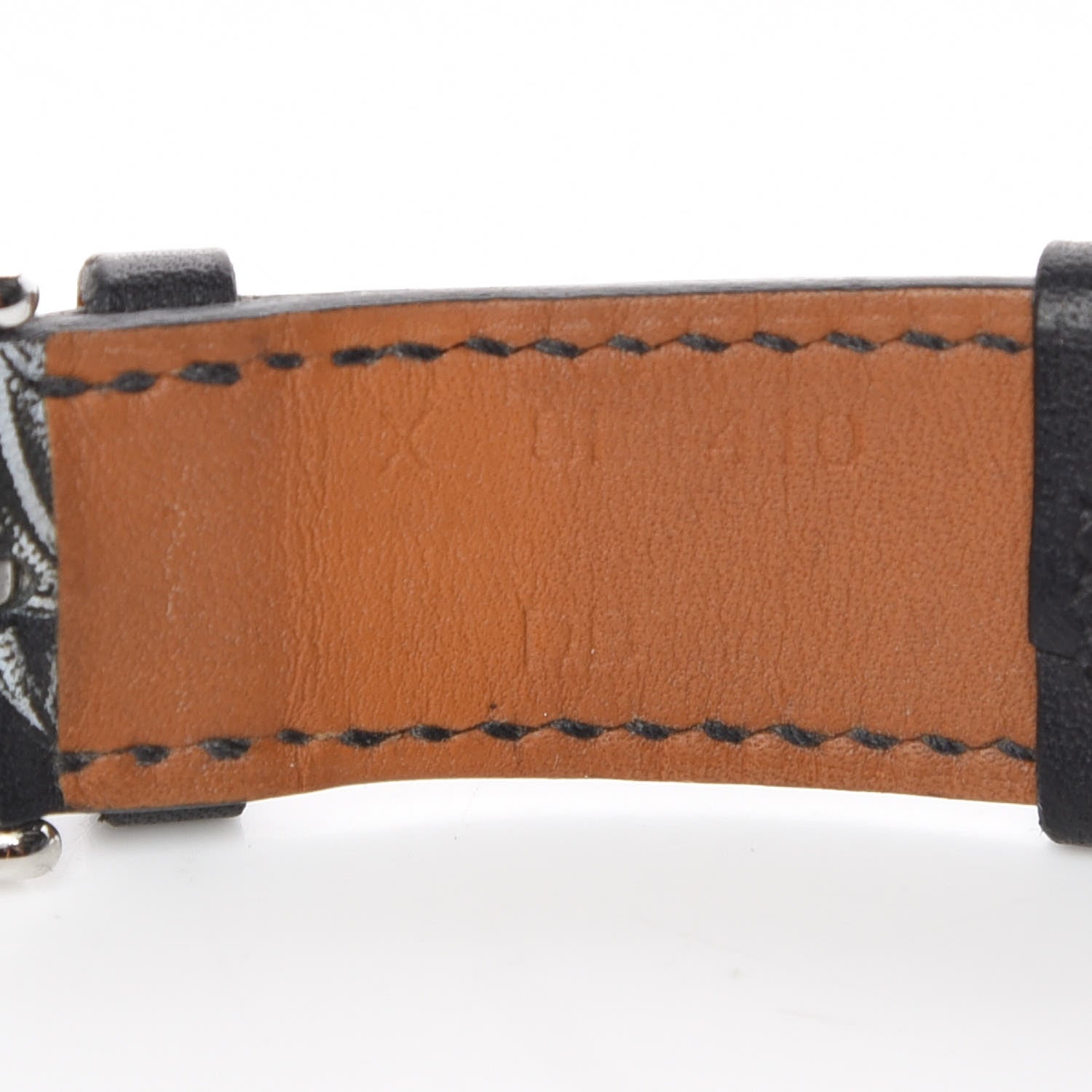 Hermes Barenia Equateur Tatouage 38mm Apple Watch Single Tour Band Black 4 of 5