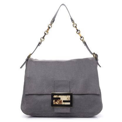 Fendi Vitello Savana Big Mama Baguette Grigio Tartaruga Natural 1 of 12