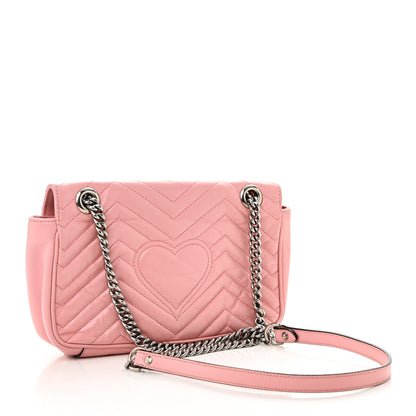 Gucci Calfskin Matelasse Small GG Marmont Shoulder Bag Wild Rose 3 of 10