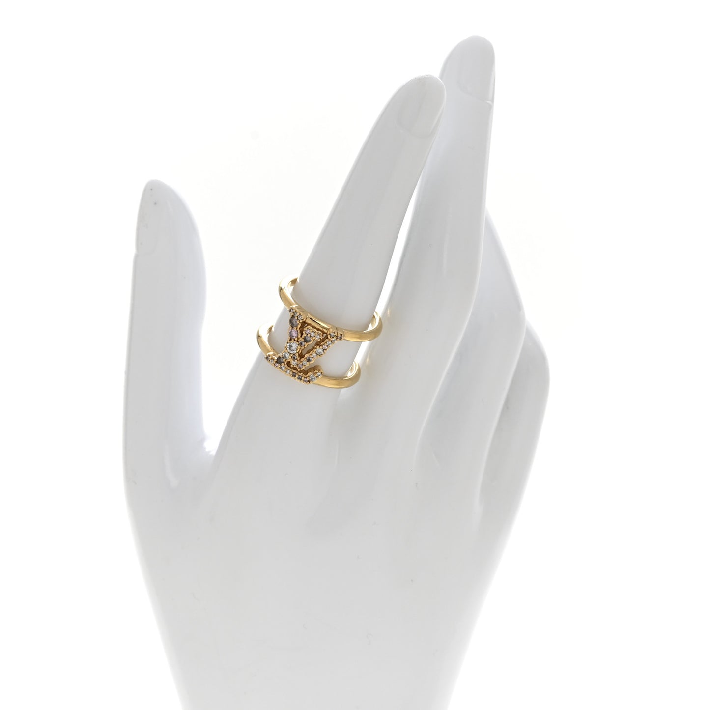 Metal Crystal Iconic Tresor Ring L Gold