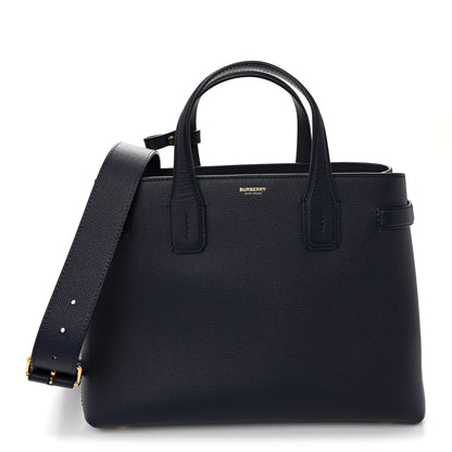 Burberry Derby Calfskin Vintage Check Medium Banner Tote Regency Blue 1 of 9