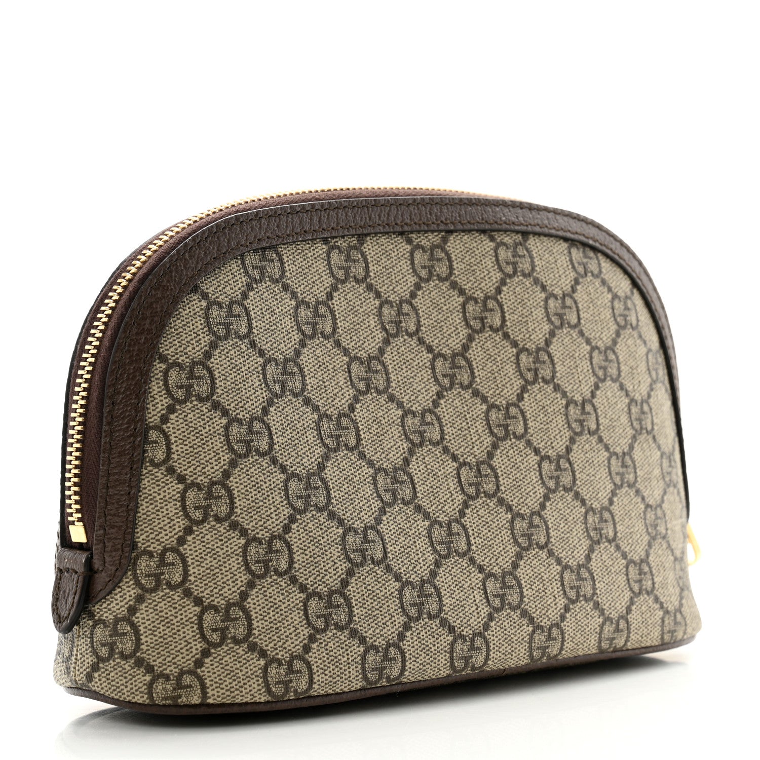 Gucci GG Supreme Monogram Textured Calfskin Web Large Ophidia Cosmetic Case Beige Ebony New Acero 3 of 7
