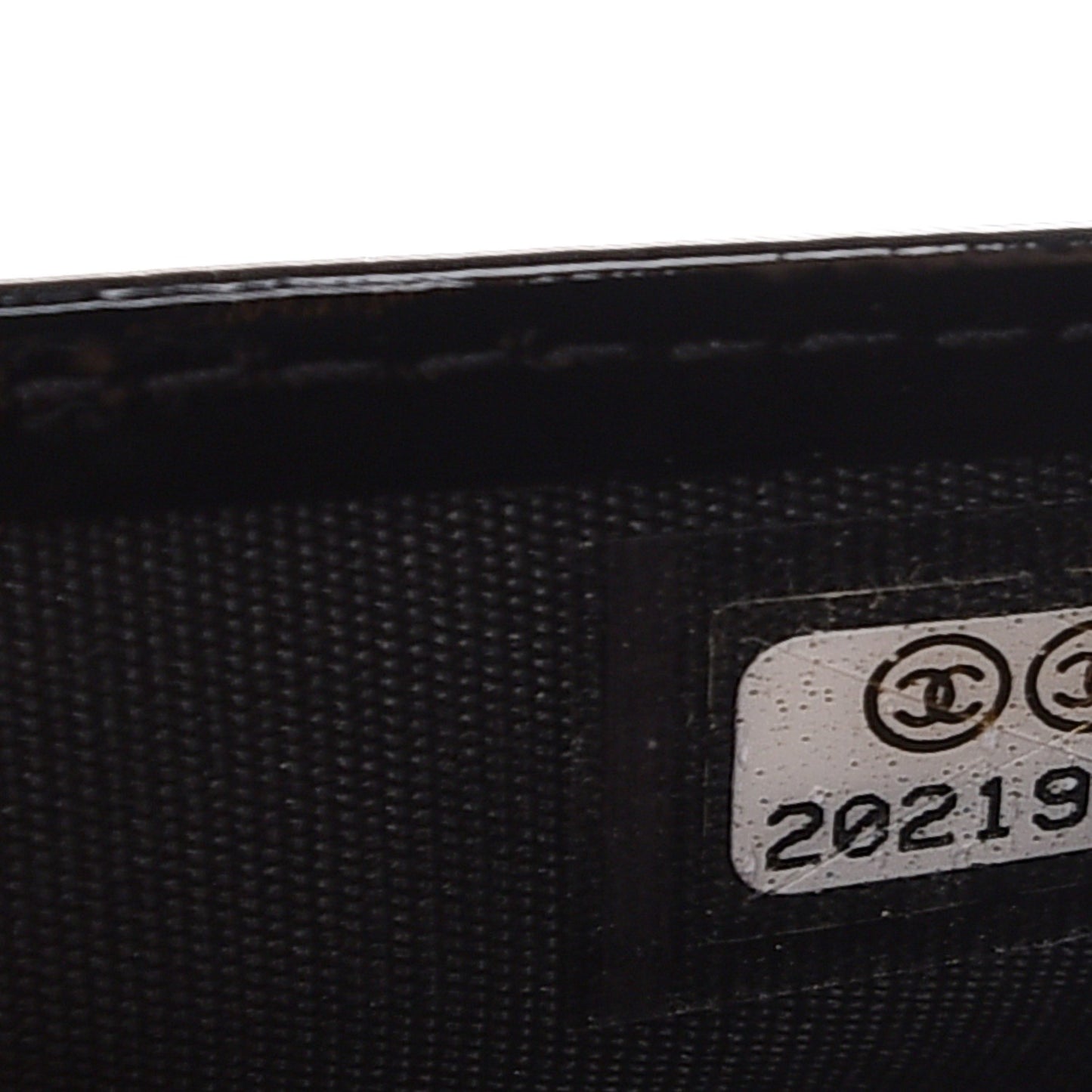 Patent Quilted Brilliant Card Holder Black