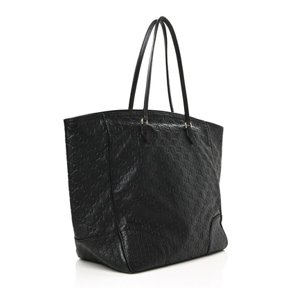 Gucci Guccissima Medium Bree Zippered Tote Black 3 of 8