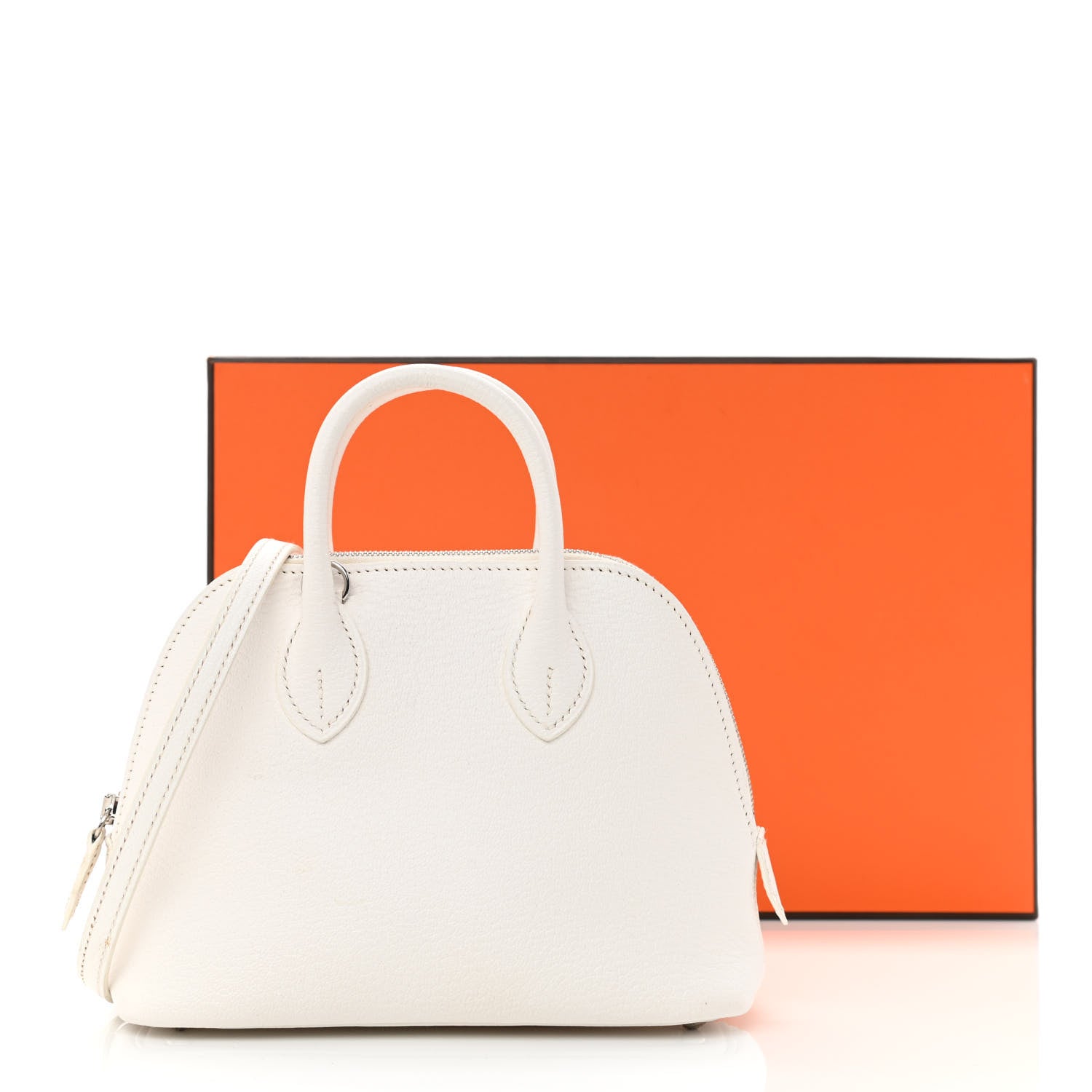 Hermes Chevre Mysore Mini 1923 Bolide White 14 of 14