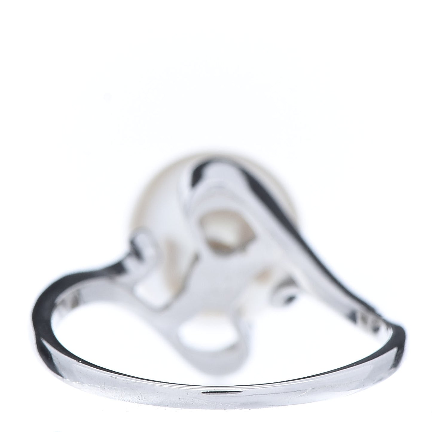 14K White Gold Akoya Pearl 9.5mm Ring 53 6.5