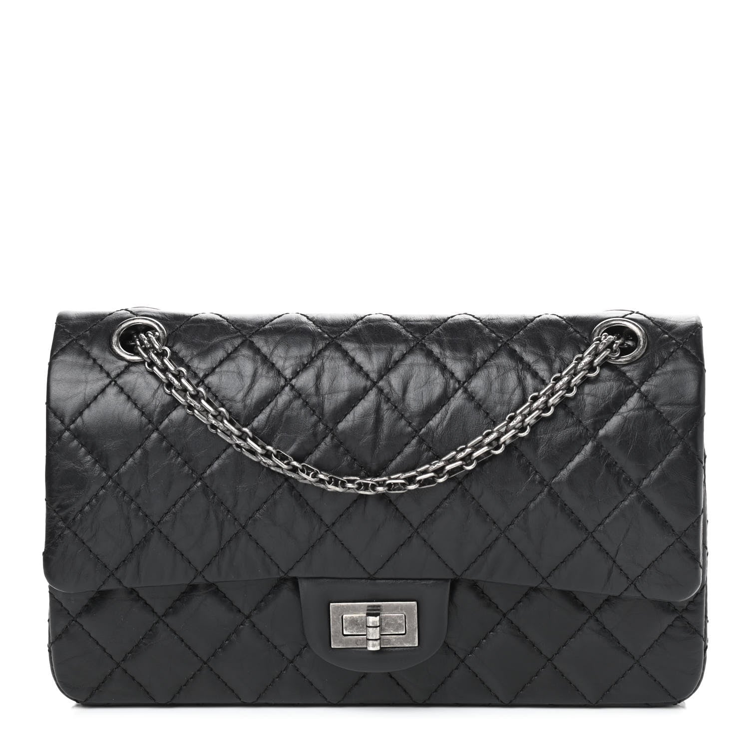 Chanel Aged Calfskin Quilted 2.55 Reissue 225 Flap Black 1 of 9
