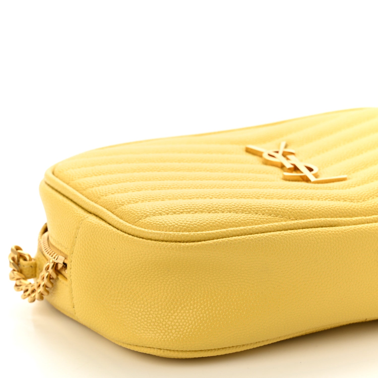 Saint Laurent Grain De Poudre Matelasse Monogram Mini Lou Camera Bag Sunflower 8 of 9