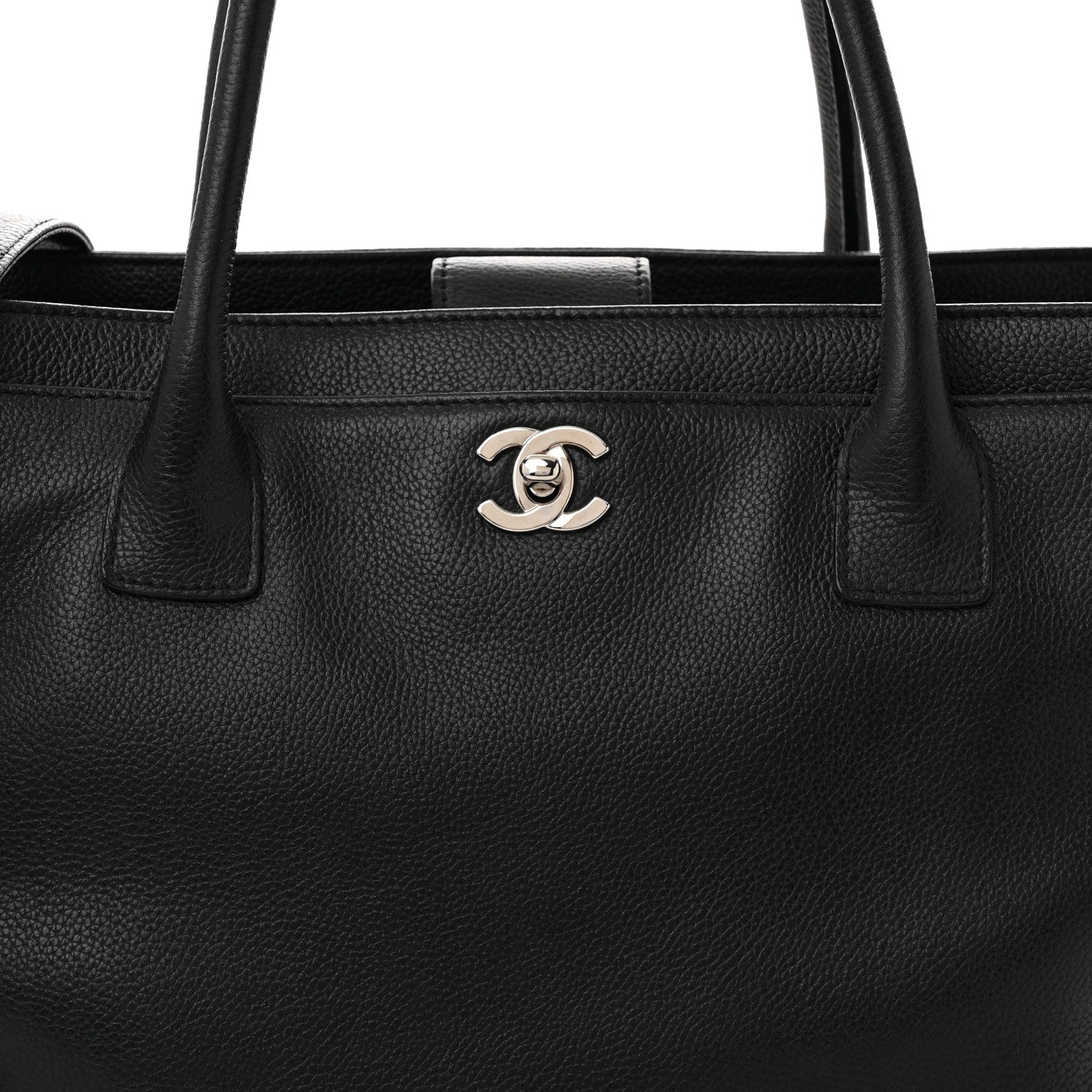 Chanel Calfskin Cerf Executive Shopper Tote Black 8 of 11