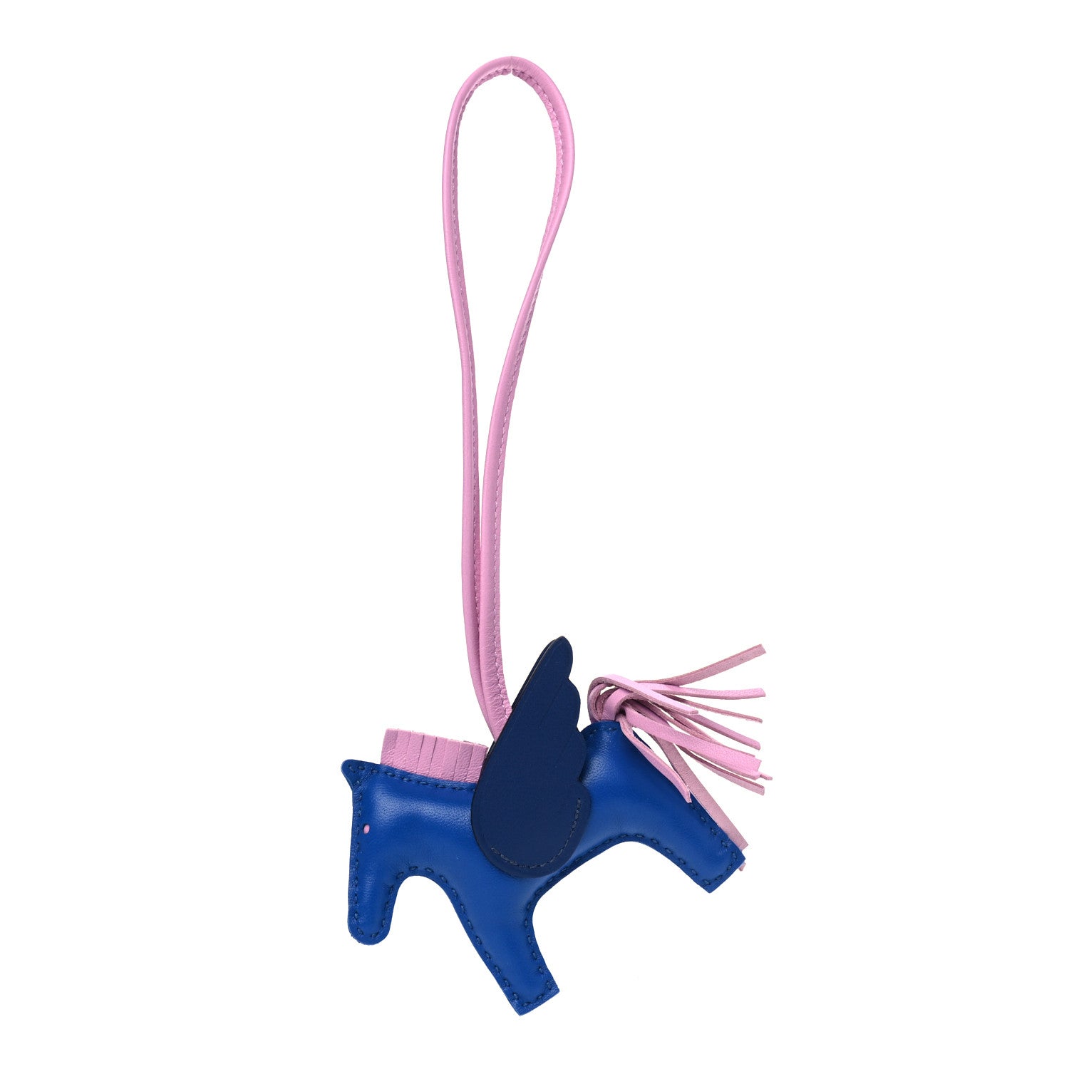 Hermes Milo Lambskin Grigri Rodeo Pegase Horse Bag Charm PM Bleu France Mauve Sylvestre Bleu Saphir 1 of 4