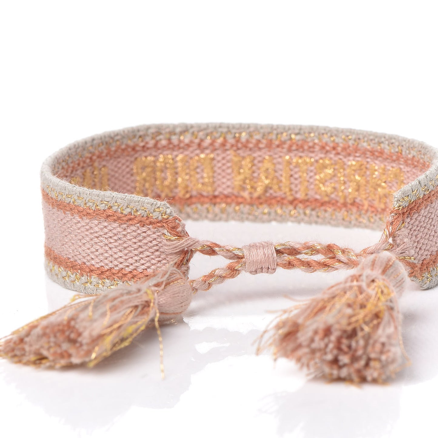Woven Cotton J'Adior Friendship Bracelet Set Nude